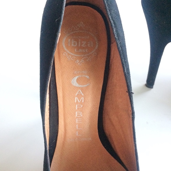 Jeffrey Campbell Black Heels with Silver Tip - Picture 4 of 5